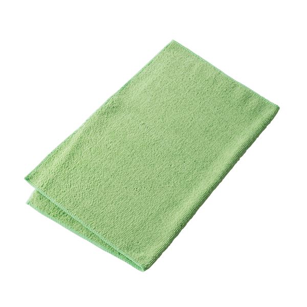 【ポイント20倍】(まとめ) マイクロファイバークロス/掃除用品 【エコノミー(10枚入) グリーン】 約300×400mm 【×3セット】