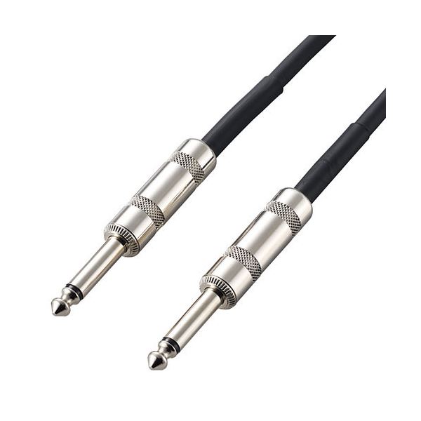【ポイント20倍】エレコム アナログケーブル シールドケーブル φ6.3-φ6.3 3m 楽器用 黒 DH-SH30BK｜インテリアの壱番館