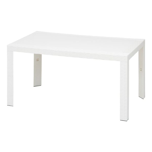 で 最大44倍 テーブル ガーデンテーブル 園芸用品 幅140cm ホワイト 幅140cm 幅140 奥行80 高さ72cm 組立品 代引不可 インテリアの壱番館