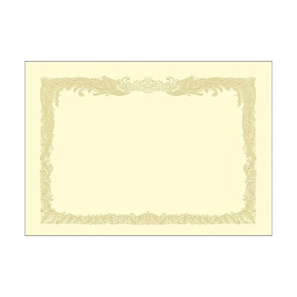 【クーポン配布中＆マラソン対象】ササガワ タカ印 OA賞状用紙 クリーム A3 タテ書用 業務用パック 10-1187 1ケース(100枚)