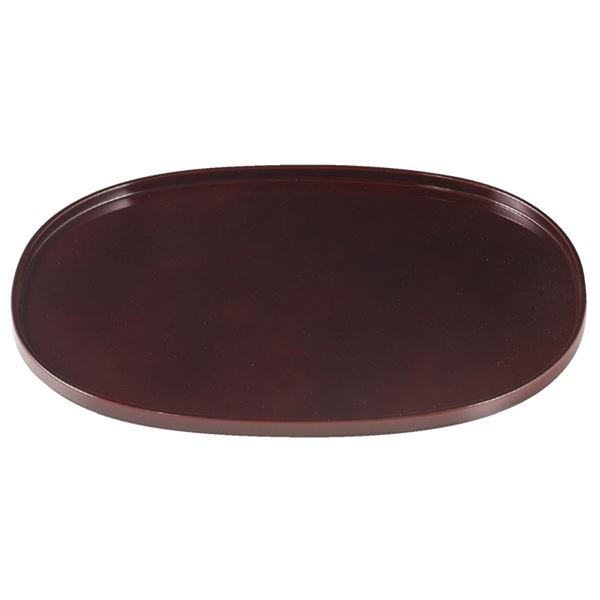 【ポイント20倍】尺5 小判盆/トレー 【溜毘沙門天】 453mmmm×344mmmm×17mm 日本製 〔和食 レストラン 居酒屋 店舗 お店〕【代引不可】