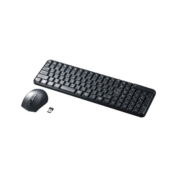 【クーポン配布中＆マラソン対象】サンワサプライ マウス付きワイヤレスキーボード SKB-WL25SETBK ブラック