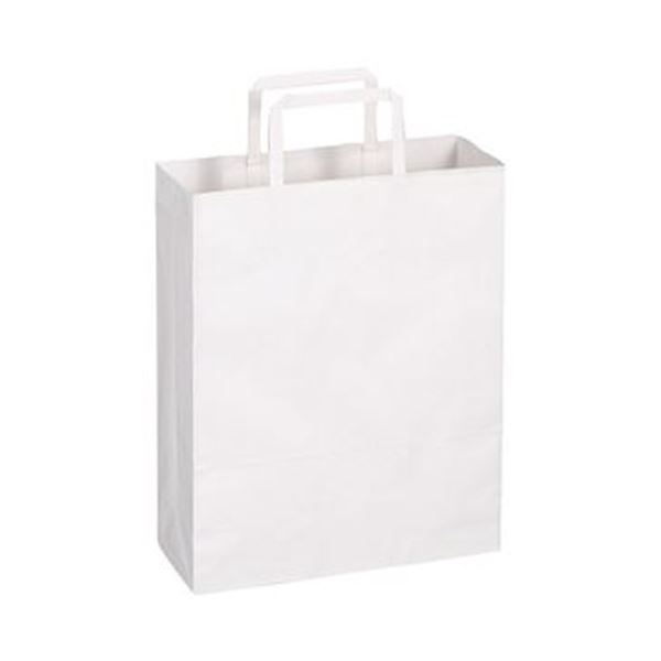 【百貨店SALEでP最大限度47倍】（まとめ）TANOSEE 紙合財袋袋 平紐 小ヨコ260×タテ320×マチ幅100粍 白無地 1容器に並べる（50枚）【×20書き割り】