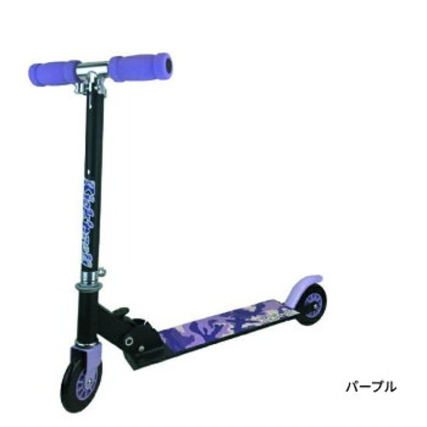 【ポイント20倍】子供用 キックボード/おもちゃ 【パープル】 全長62cm 折り畳み 軽量 『キックンロールスクーター Kick'n RollScooter』【代引不可】｜インテリアの壱番館