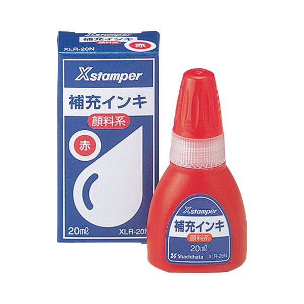 【ポイント20倍】(まとめ) シヤチハタ Xスタンパー 補充インキ 顔料系全般用 20ml 赤 XLR-20N 1個 【×30セット】