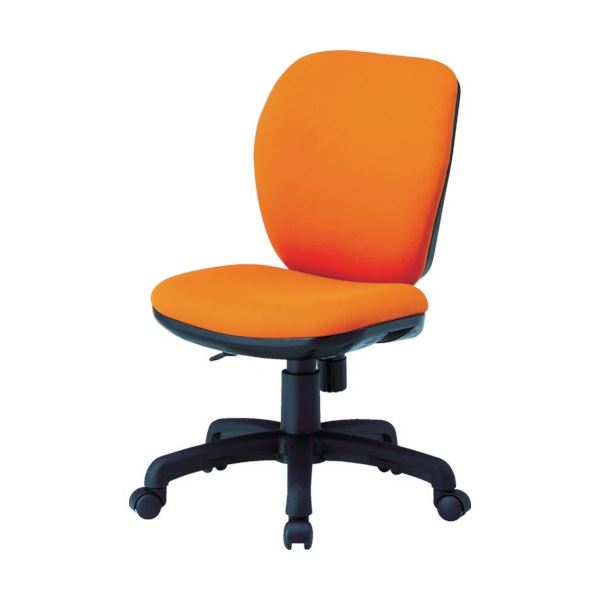 【ポイント20倍】藤沢工業 オフィスチェア 肘なし オレンジ FST-77-OR 1脚 組立品