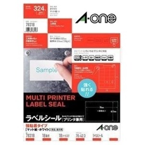 【尖んがり20倍】（まとめ） エーワン 付け紙印判 印刷人兼用 18面 A4 18枚入 強へばり付く手合い 【×5仕掛ける】 ラベルライター用テープ・リフィル-オフィス機器用アクセサリー・部品-パソコン・周辺機器