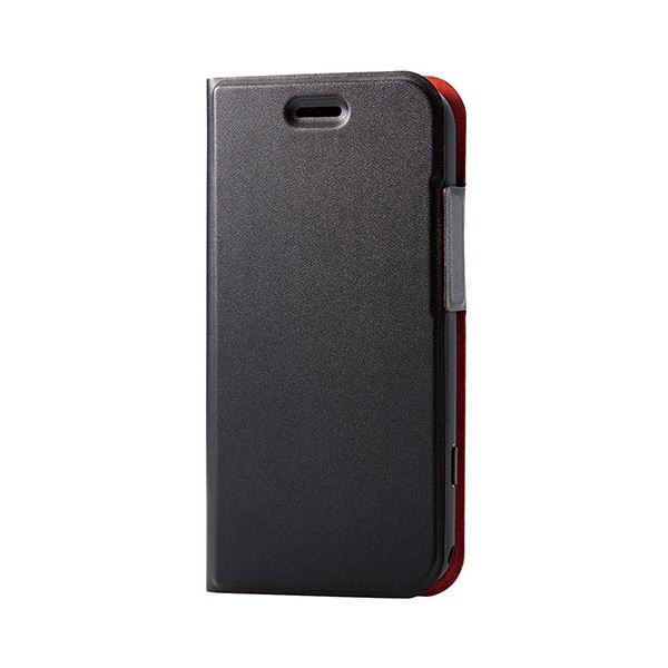 【ポイント20倍】エレコム らくらくスマートフォン ソフトレザーケース 薄型 磁石付 ブラック PM-F213PLFUBK