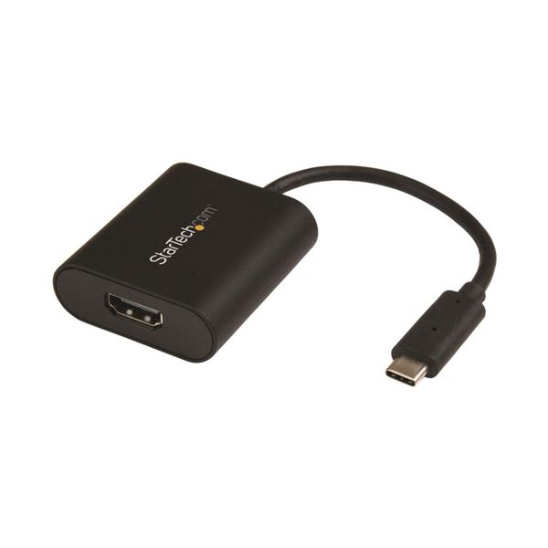 【ポイント20倍】StarTech.com USB-C-HDMI変換アダプタ プレゼンテーション・モード切替スイッチ CDP2HD4K60SA 1個