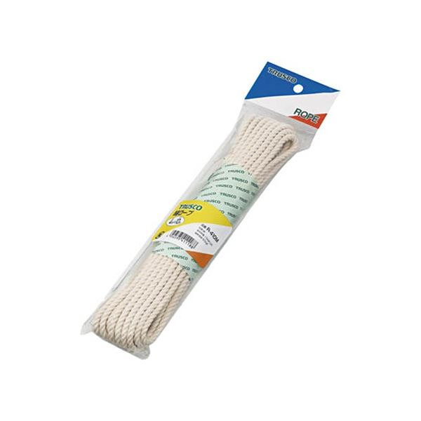 【ポイント20倍】(まとめ) TRUSCO 綿ロープ みつうち φ4mm×10m R-410M 1巻 【×3セット】