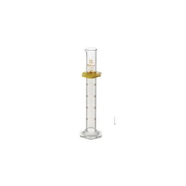 【尖んがり20倍】（まとめ）メスシリンダー （SIBATA） カスタムA 50mL バンパー付 【×5仕掛ける】