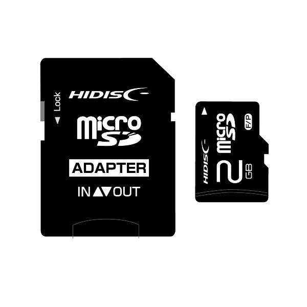 【マラソンでP最大49倍】（まとめ）ハイディスク microSDカード2GB SD変換アダプター付き HDMCSD2GCLJP3 1枚【×5セット】