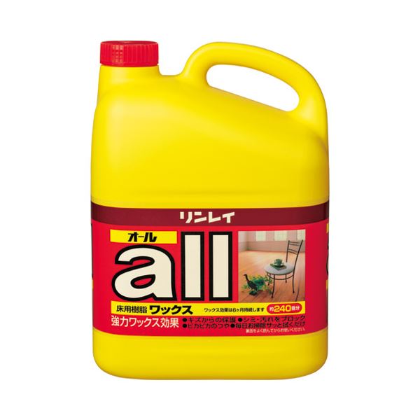 【百貨店SALEでP最大限度47倍】（まとめ） リンレイ 床用脂蝋涙 櫂 4L【×3仕掛ける】