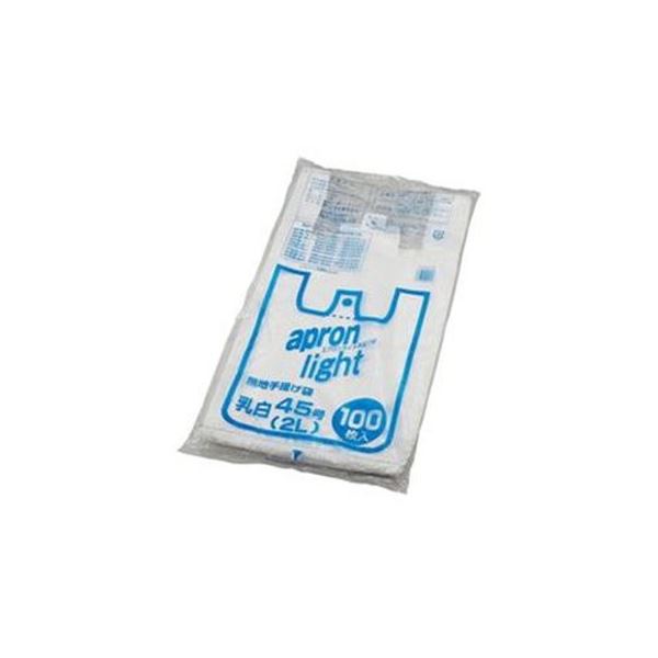 【百貨店SALEでP最大限度47倍】（まとめ）手提げ付ポリ袋 EL-W45-100 45号オパール 【×10書き割り】