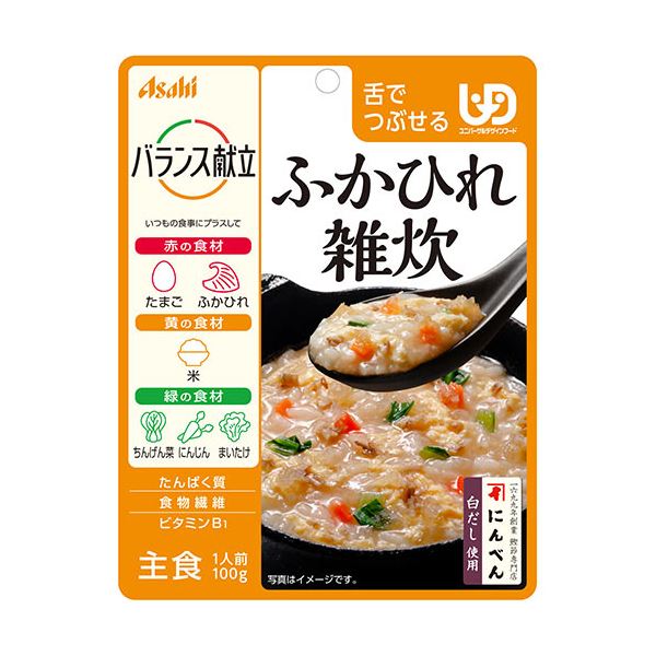 で 最大44倍 アサヒグループ食品 介護食 バランス献立ふかひれ雑炊 100g 100g 1セット 24パック インテリアの壱番館 舌でつぶせる 食べる力が低下した方のための やわらかく食べやすいレトルト食品