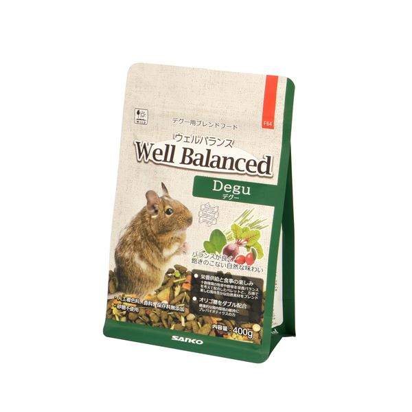 【百貨店SALEでP最大限度47倍】(まとめ）Ｆ64 ウェルバランス デグーフード 400g（愛玩動物設備）【×6仕掛ける】【代引不可】