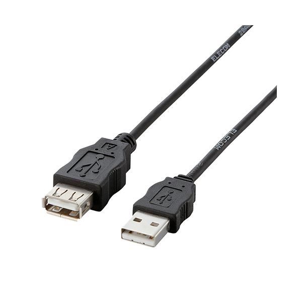 【尖んがり20倍】【5個仕掛ける】エレコム RoHS相応うUSB押しひろげる有線テレビ/0.5m/黒いこと USB-ECOEA05X5