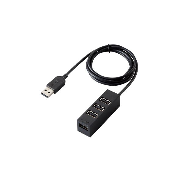 【マラソンでポイント最大47.5倍】(まとめ）エレコム USBハブ ブラック U2H-TZ427BXBK【&times;2セット】｜インテリアの壱番館