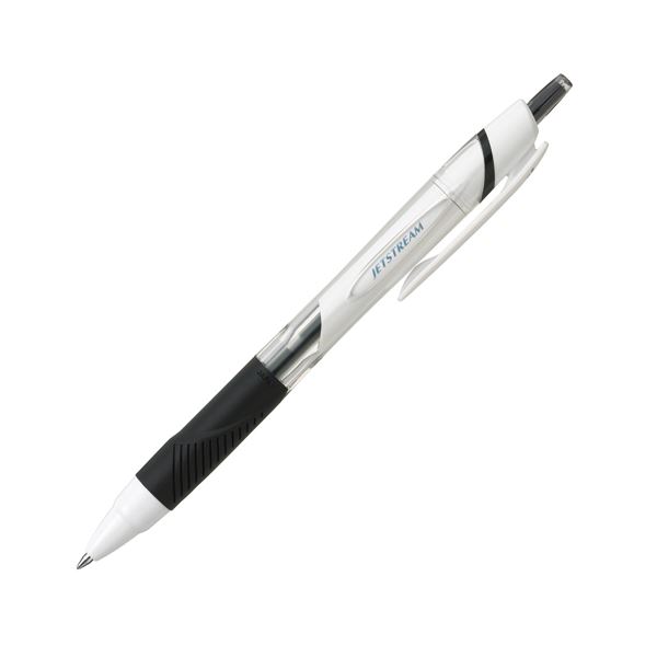 【尖んがり20倍】(まとめ) 三菱鉛筆 JETSTREAM 0.5粍 SXN15005.24 白軸/黒 10本 【×10書き割り】