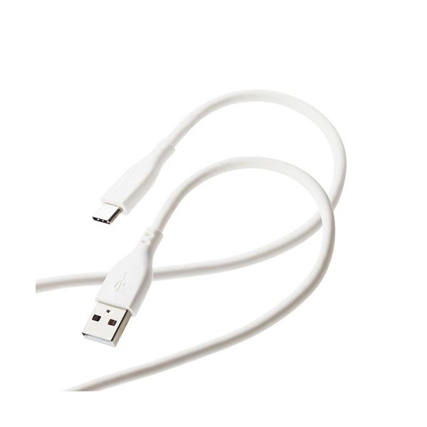 【マラソンでP最大49倍】エレコム なめらかUSB Type-Cケーブル(非認証品、A-C) 2.0m ホワイト MPA-ACSS20WH