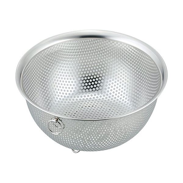 【マラソンでP最大49倍】ステンレス パンチング ざる/調理器具 【17cm 3個組】 スタッキング式 リング付き 吊り下げ収納可足付き SUIグート 〔キッチン〕
