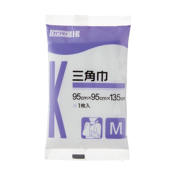 【尖んがり20倍】（まとめ）カワモト 三角巾 M 014-001150-00 1枚【×20仕掛ける】
