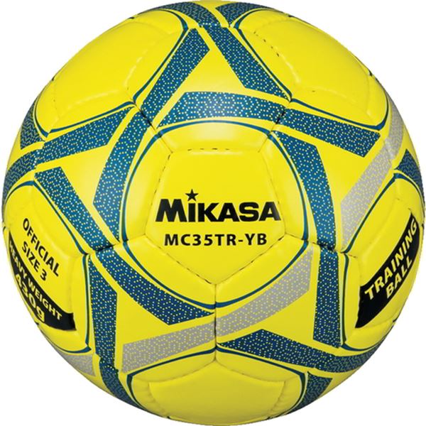【クーポン配布中】MIKASA（ミカサ）サッカートレーニングボール 3号球 イエロー×ブルー 【MC35TRYB】