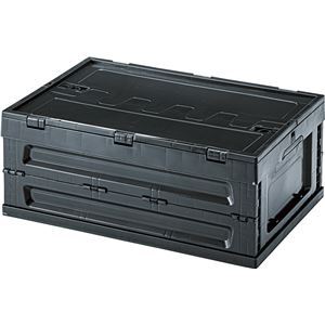 【クーポン配布中&マラソン対象】収納ボックス 収納ケース 幅59cm S ブラック 5個セット 折りたたみ 工具箱 フォールディング コンテナ アウトドア キャンプ|インテリアの壱番館