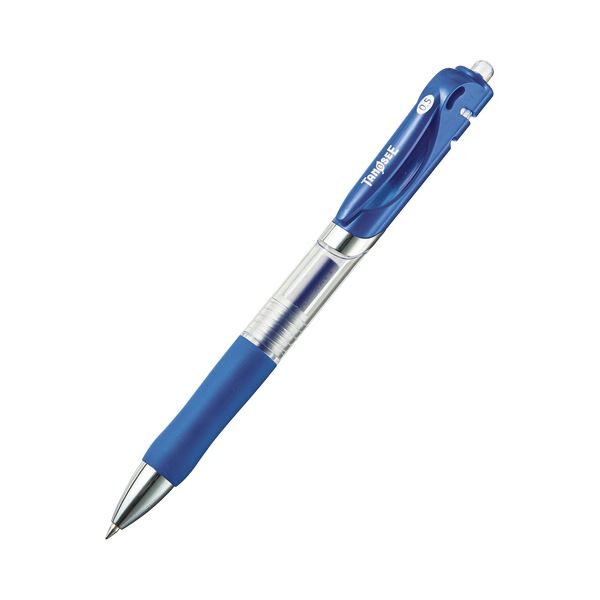 【クーポン配布中】（まとめ）TANOSEE ノック式ゲルインクボールペン 0.5mm 青 1セット（10本）【×10セット】