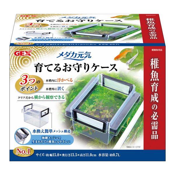 【ポイント20倍】(まとめ) GEX メダカ元気 育てるお守りケース 【×3セット】 (ペット用品)