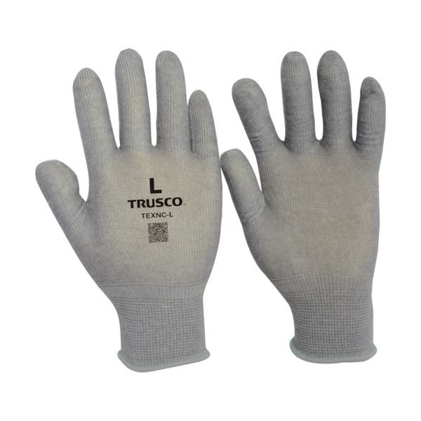 【百貨店SALEでP最大限度47倍】(まとめ) TRUSCO 熱のある状態はだ着グローブ L大いさ 薄墨色 TEXNC-L 1双 【×30書き割り】