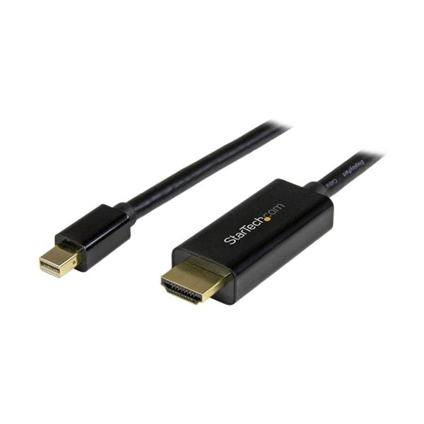 【クーポン配布中＆マラソン対象】（まとめ）StarTech MiniDisplayPort - HDMI変換ケーブル 2m MDP2HDMM2MB 1本【×2セット】
