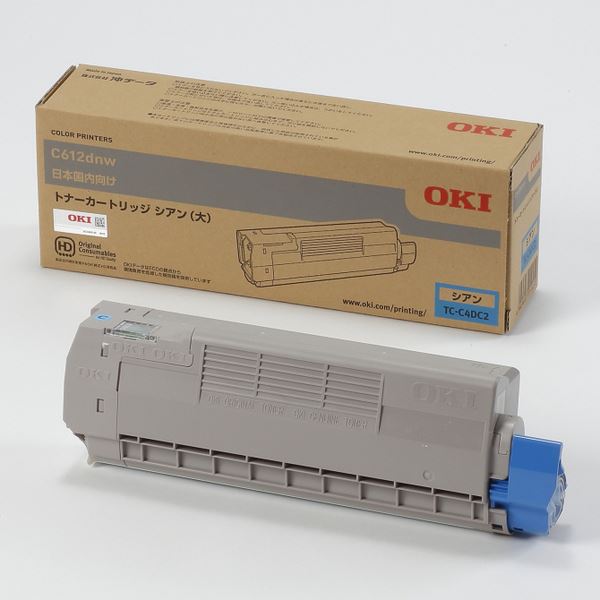 【ポイント20倍】OKIデータ トナーカートリッジ(大) シアン (C612dnw) TC-C4DC2