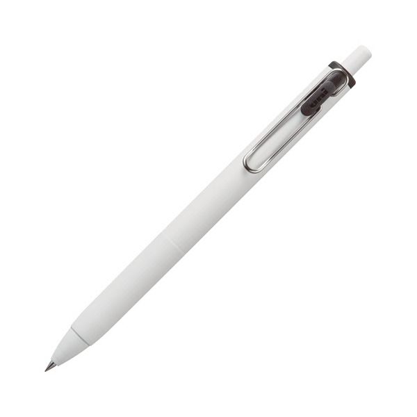 【マラソンでP最大49倍】（まとめ）三菱鉛筆 ゲルインクボールペン ユニボール ワン 0.38mm 黒 （軸色：オフホワイト） UMNS38.24 1セット（10本） 【×3セット】