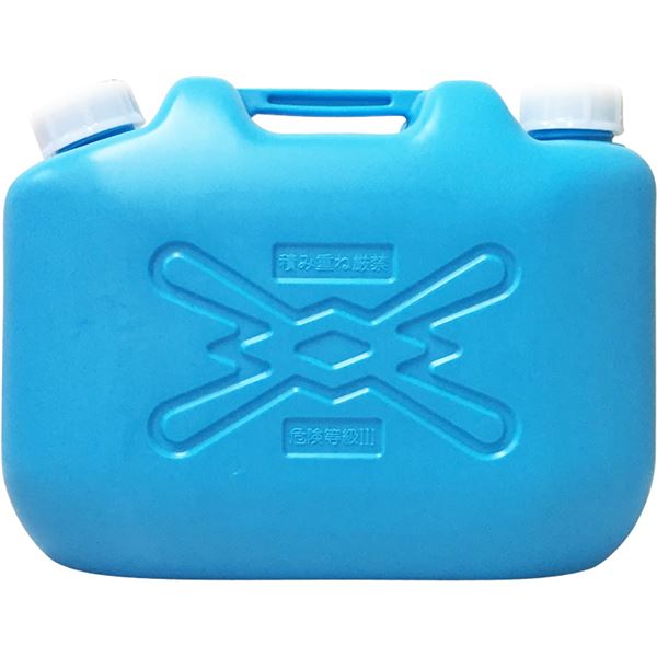 【マラソンでP最大47倍】(まとめ) 灯油缶/灯油用ポリタンク 【青 10L】 コンパクト キャップ口径：50mm JISマーク付き 【10個セット 】