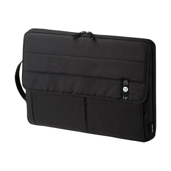 【ポイント20倍】(まとめ) サンワサプライ カジュアルPCインナーケース 13.3型ワイド対応 ブラック IN-CA13BK 1個 【&times;3セット】｜インテリアの壱番館