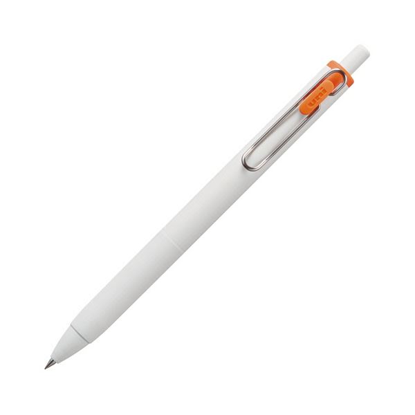 【マラソンでポイント最大47.5倍】(まとめ)三菱鉛筆 ゲルインクボールペン ユニボール ワン 0.5mm オレンジ (軸色:オフホワイト) UMNS05.4 1セット(10本) 【×5セット】|インテリアの壱番館