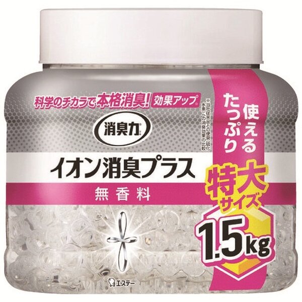 【クーポン配布中＆マラソン対象】（まとめ）エステー 消臭力クリアビーズ 本体 無香料 1.5kg【×3セット】