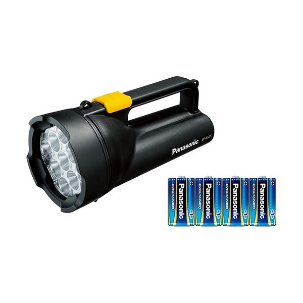 【ポイント20倍】パナソニック ワイドパワーLED強力ライト 乾電池エボルタNEO単1形4本付 黒 BF-BS05N-K 1個