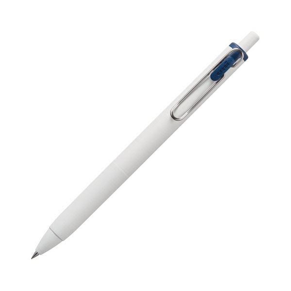 【クーポン配布中＆マラソン対象】（まとめ）三菱鉛筆 ゲルインクボールペン ユニボール ワン 0.5mm ブルーブラック （軸色：オフホワイト） UMNS05.64 1セット（10本） 【×5セット】