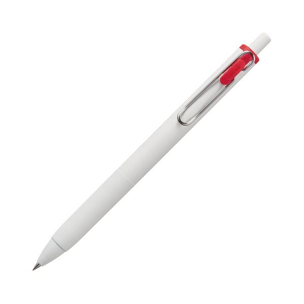 【マラソンでポイント最大47.5倍】（まとめ）三菱鉛筆 ゲルインクボールペン ユニボール ワン 0.5mm 赤 （軸色：オフホワイト） UMNS05.15 1セット（10本） 【&times;3セット】｜インテリアの壱番館