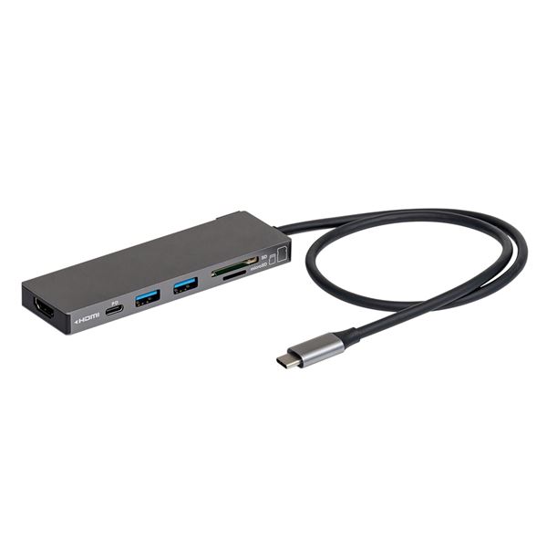 【ポイント20倍】Digio2 USB Type-C アルミドッキングステーション 50cm グレー UD-C01LGY|インテリアの壱番館