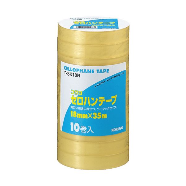 【クーポン配布中＆マラソン対象】コクヨ セロハンテープ（大巻き工業用）18mm×35m T-SK18N 1セット（200巻：10巻×20パック）
