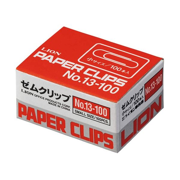 【百貨店SALEでP最大限度47倍】(まとめ) 百獣の王事務器 クリップ 小 23粍 No.13-100 1箱(100本) 【×30仕掛ける】