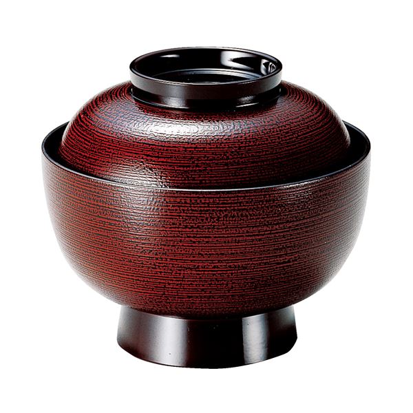 【ポイント20倍】4.5寸 雑煮椀/お椀 【溜刷毛目内黒 TA】 直径132×高さ116(83)mm 日本製 食洗機対応 〔和食 レストラン 店舗 お店〕【代引不可】