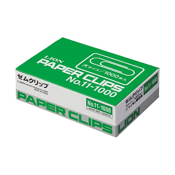 【百貨店SALEでP最大限度47倍】(まとめ) 百獣の王事務器 クリップ 大 28粍 No.11-1000 1箱(1000本) 【×3仕掛ける】