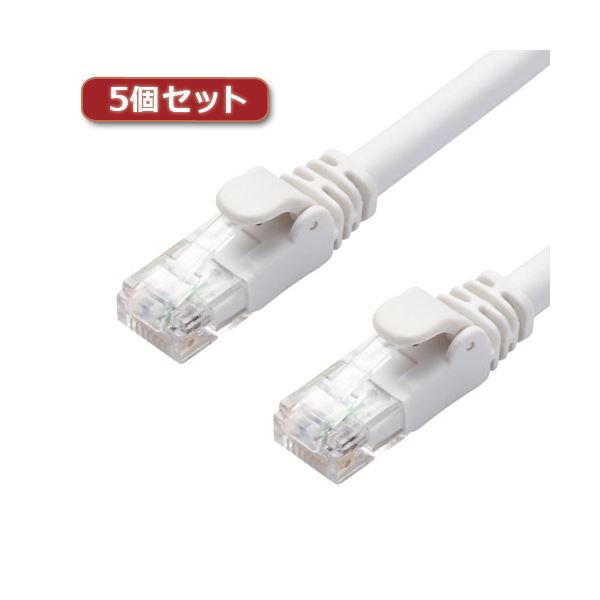 【尖んがり20倍】【5個仕掛ける】 エレコム ローカルエリアネットワーク有線テレビ/CAT6A/判定基準/3m/白いこと LD-GPA/WH3X5