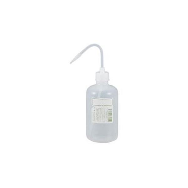 【尖んがり20倍】（まとめ）ポリ洗い濯ぎ瓶（細口下げ札付） 500mL 【×10仕掛ける】