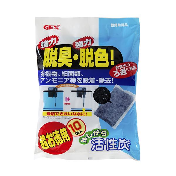 【ポイント20倍】（まとめ） やしがら活性炭 超お徳用10袋入 （ペット用品） 【×6セット】