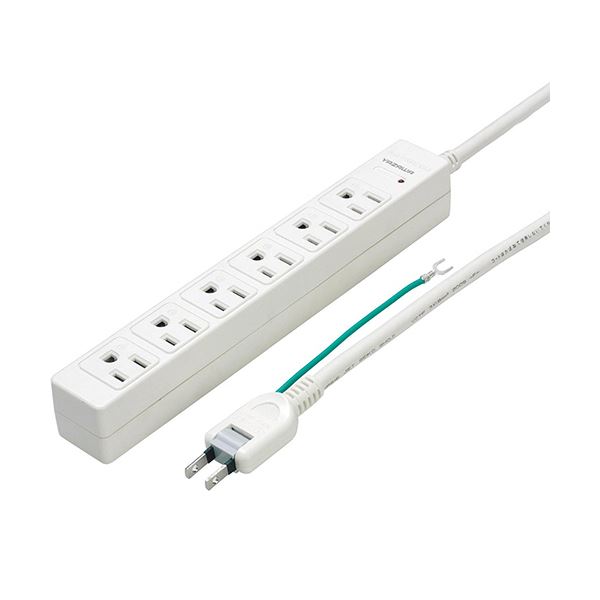 最大58%OFFクーポン サンワサプライ マグネット付電源タップ 3P式 6個口 2.5m トラッキング防止プラグ ホワイト TAP-N3625MGN  1個